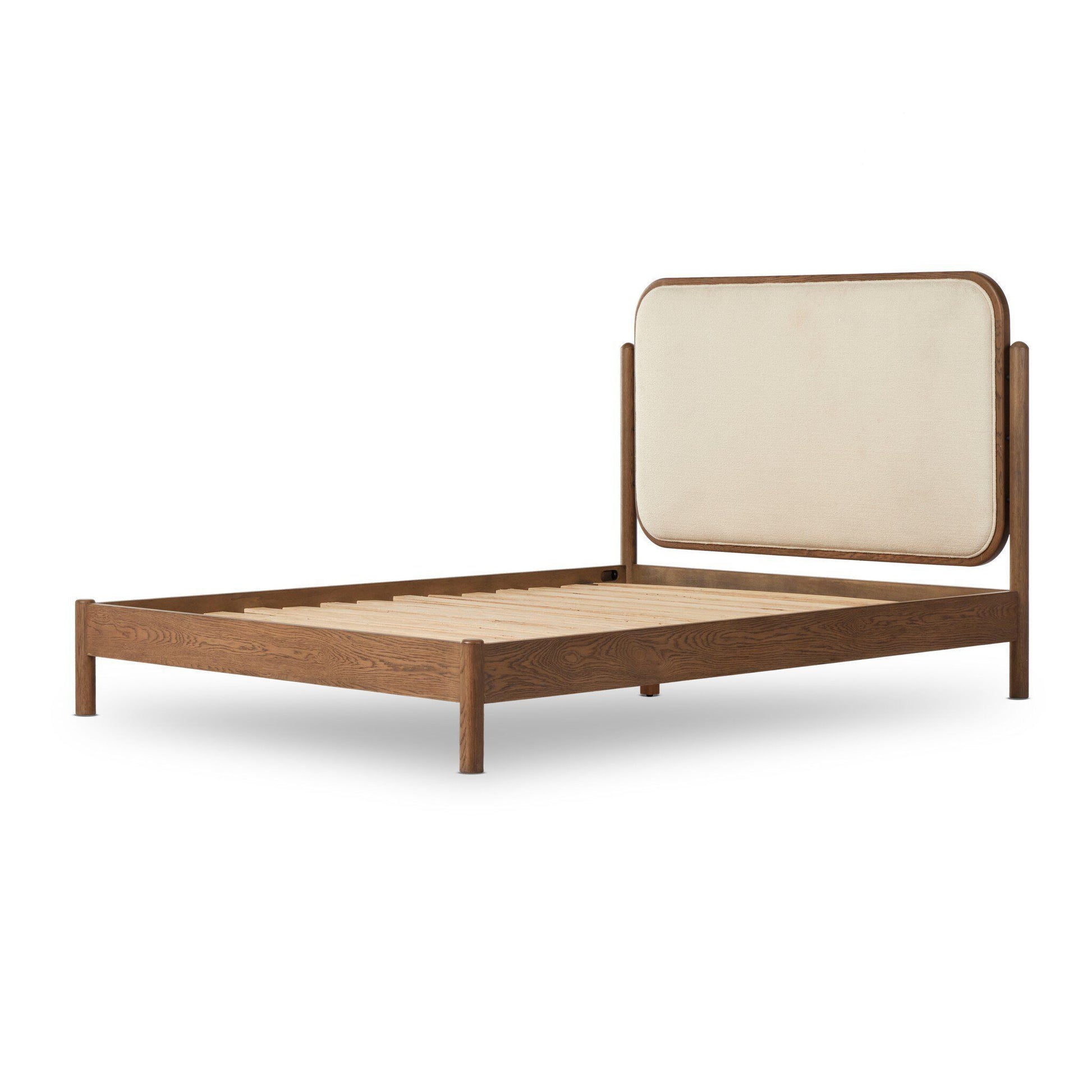 luxury solid wood upholstered bed for modern lifestyle
