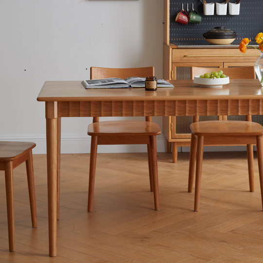 luxury solid wood dining table for family gatherings - The Leaf Crafts
