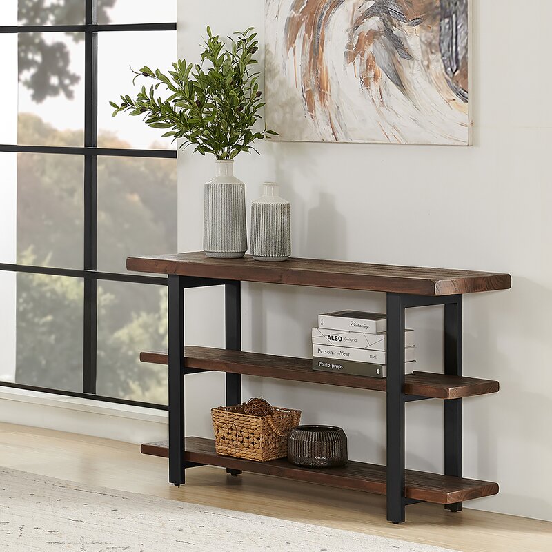 handcrafted solid wood console- The Leaf Crafts