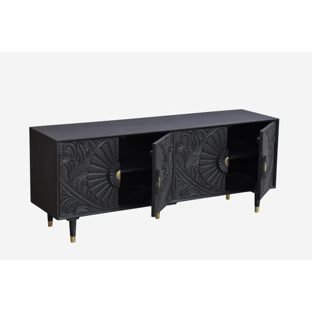 premium solid wood tv unit- The Leaf Crafts