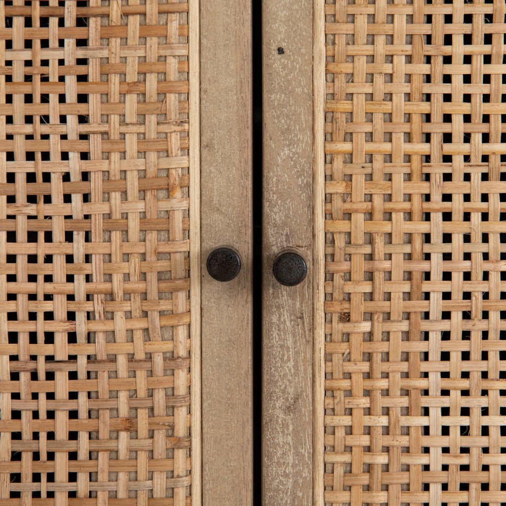 luxury rattan buffet cabinet for modern homes - The Leaf Crafts