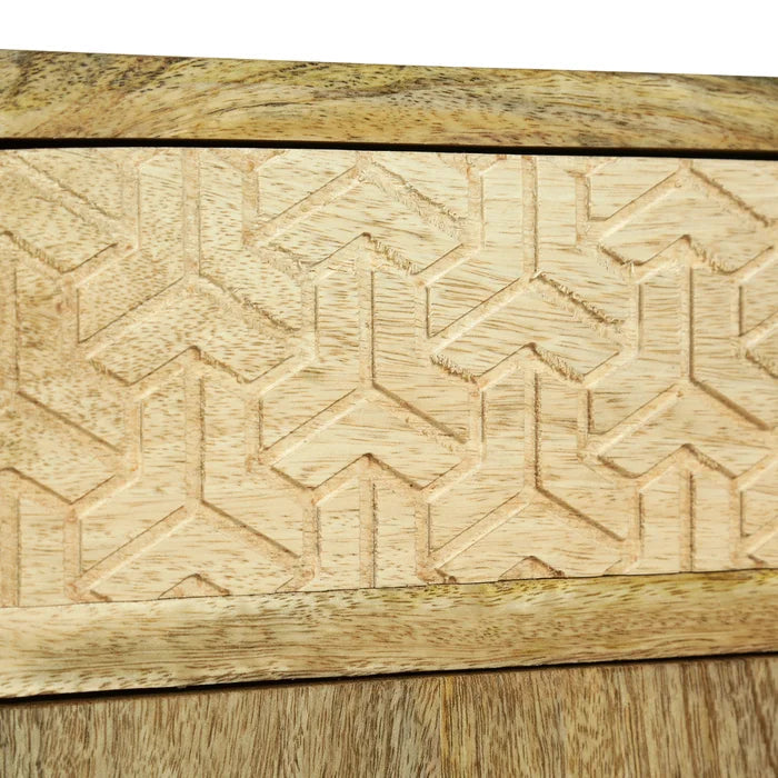 mango wood bedside table design - The Leaf Crafts