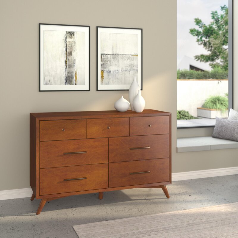 minimal wooden dresser for bedroom storage- The Leaf Crafts