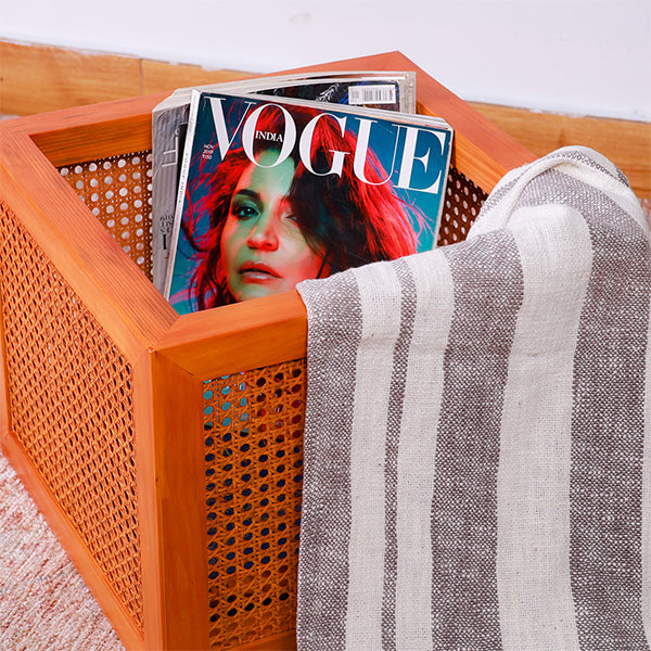 minimalist cane storage box for stylish interiors - The Leaf Crafts