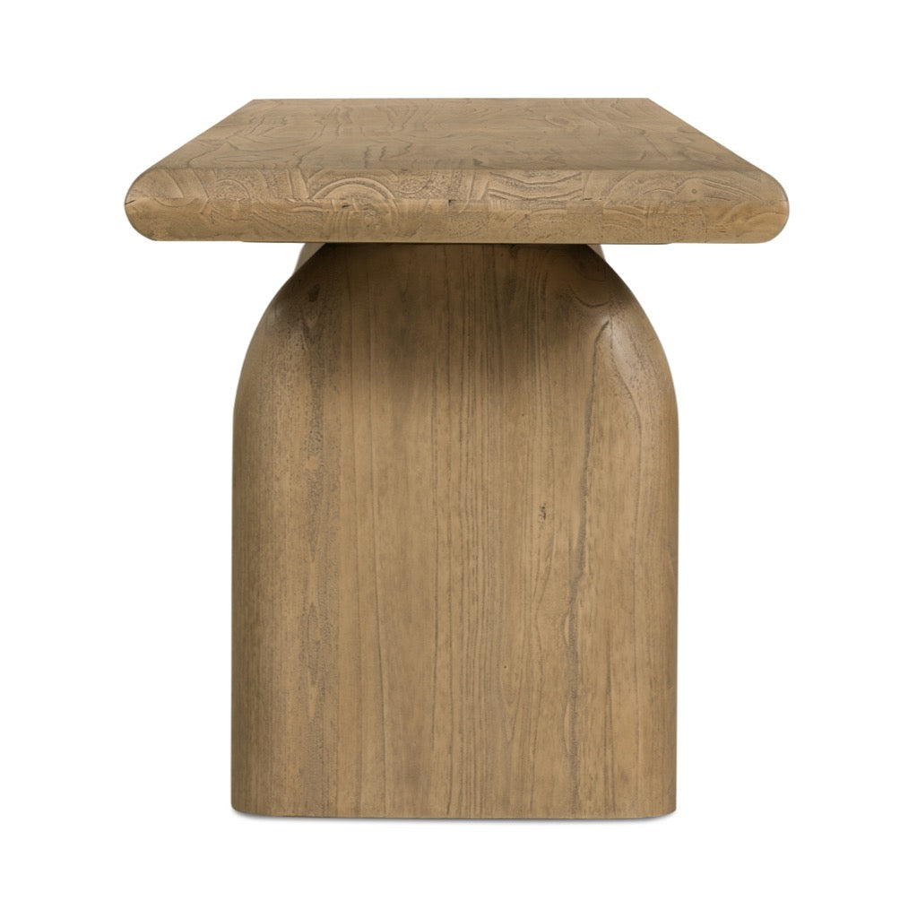 minimalist wooden seating bench for modern homes - The Leaf Crafts