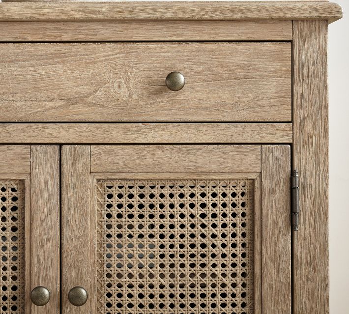 minimalist rattan bedside table for modern homes