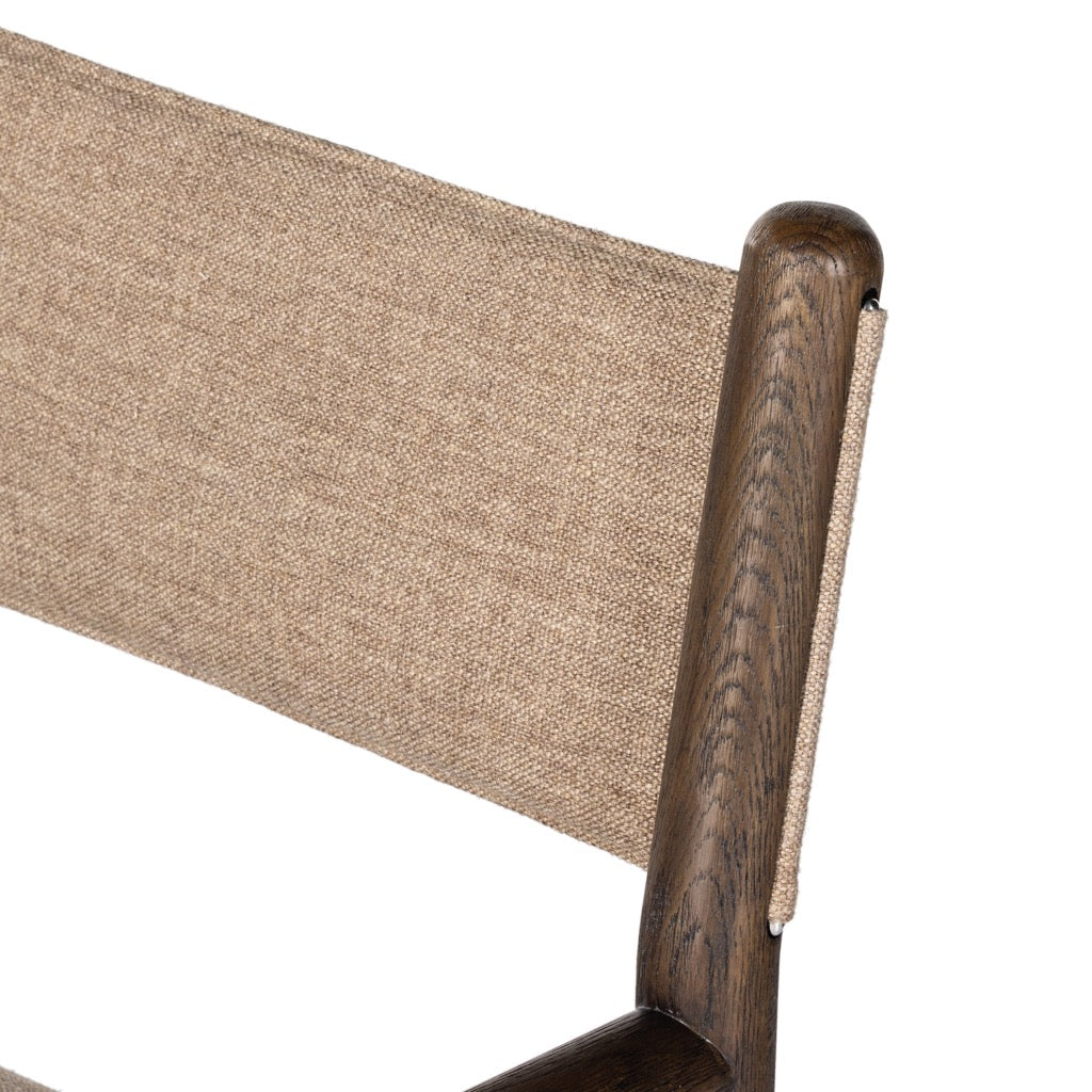 minimalist mid-century modern chair with wooden frame - The Leaf Crafts