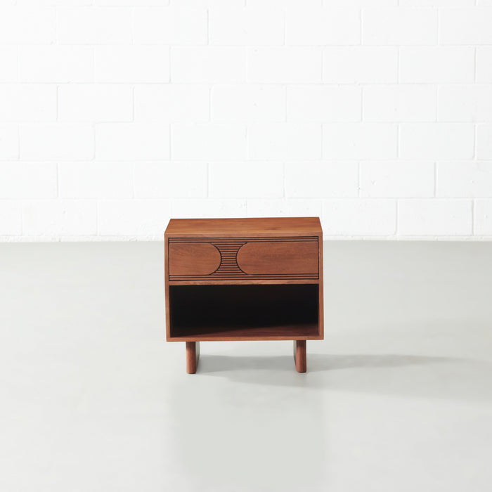 minimalist wooden bedside table for modern homes - The Leaf Crafts