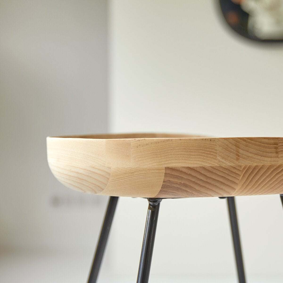 minimalist wooden bar stool for modern homes - The Leaf Crafts