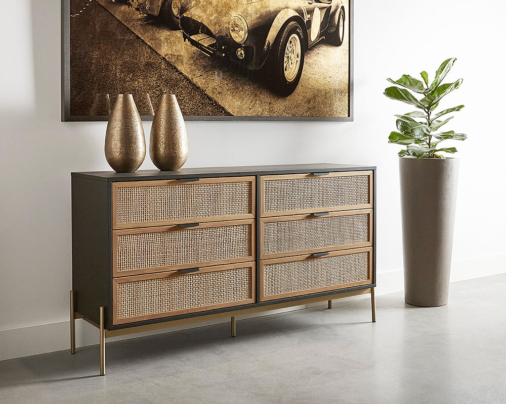 minimalist rattan storage cabinet for modern homes - The Leaf Crafts