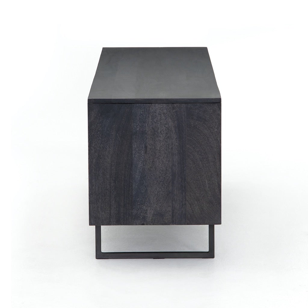 minimalist rattan media unit for modern homes- The Leaf Crafts