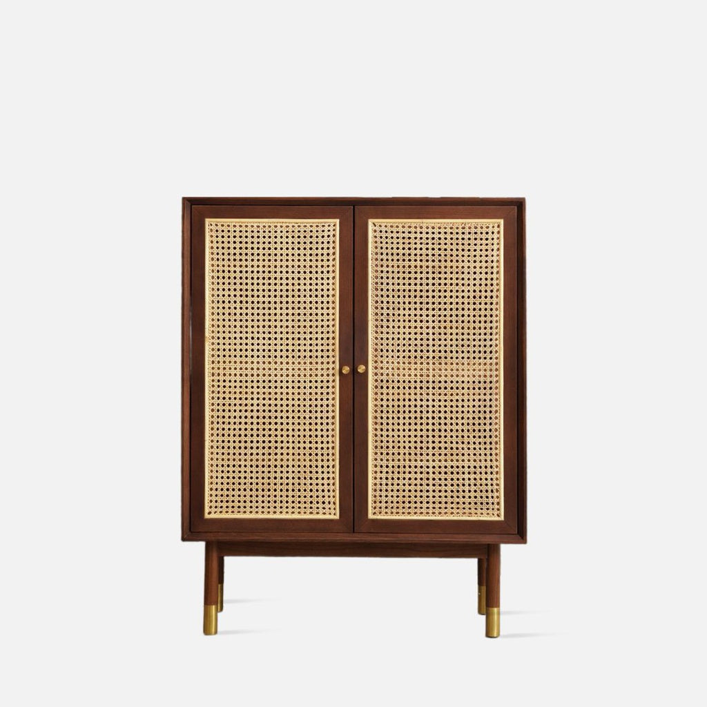 minimalist rattan shoe cabinet for modern homes - The Leaf Crafts