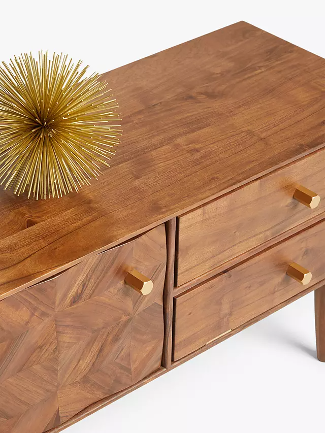 space saving wooden tv unit The Leaf Crafts