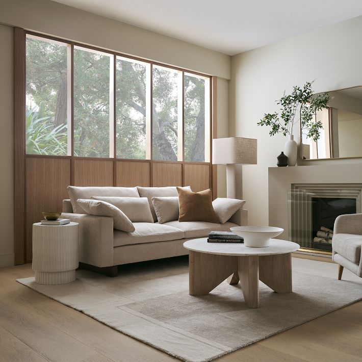 modern living room furniture with wooden sofa
