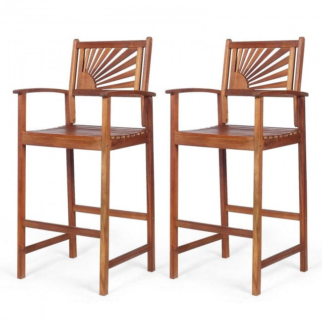 durable solid wood bar stool - The Leaf Crafts