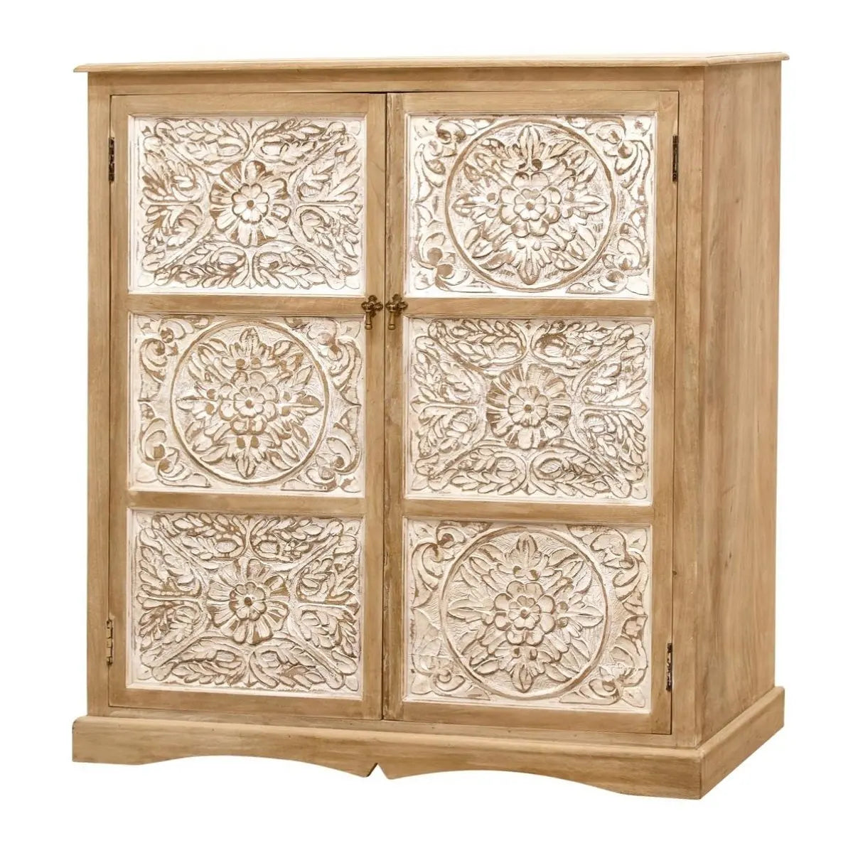 handcrafted solid wood cabinet storage unit