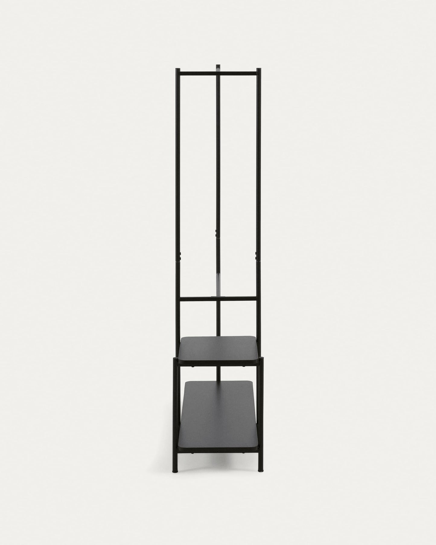 multifunctional clothes rail with storage bench