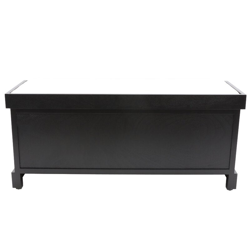 solid wood bench with hidden storage - The Leaf Crafts