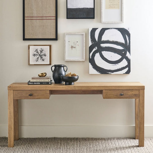 buy online in india natia solid wood study table- The Leaf Crafts
