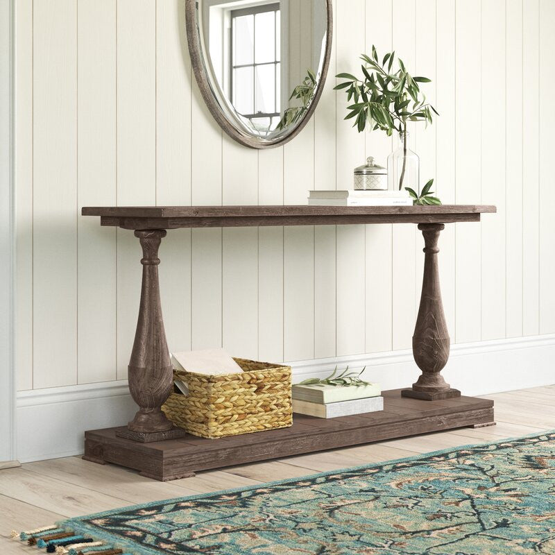 nepolian solid wood console table - The Leaf Crafts