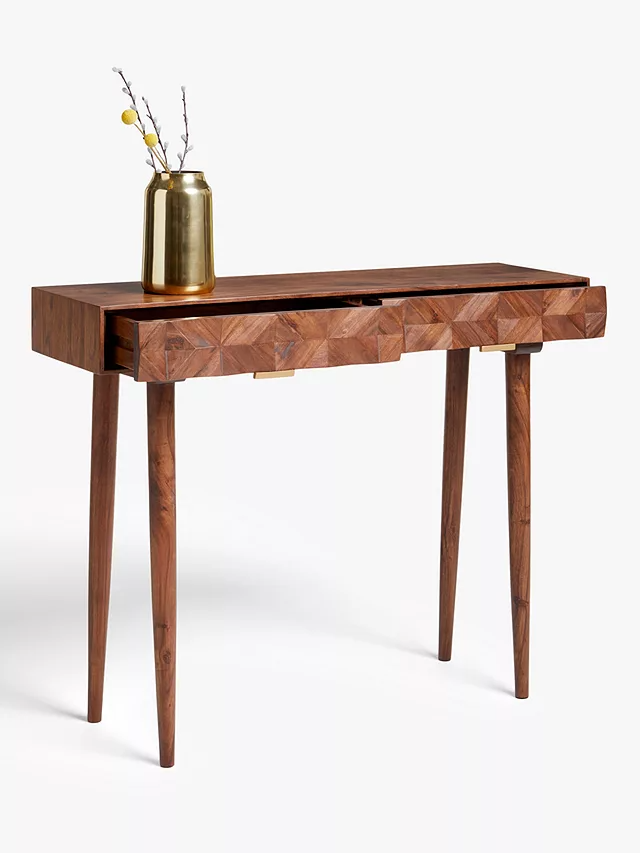 premium wooden console table design- The Leaf Crafts