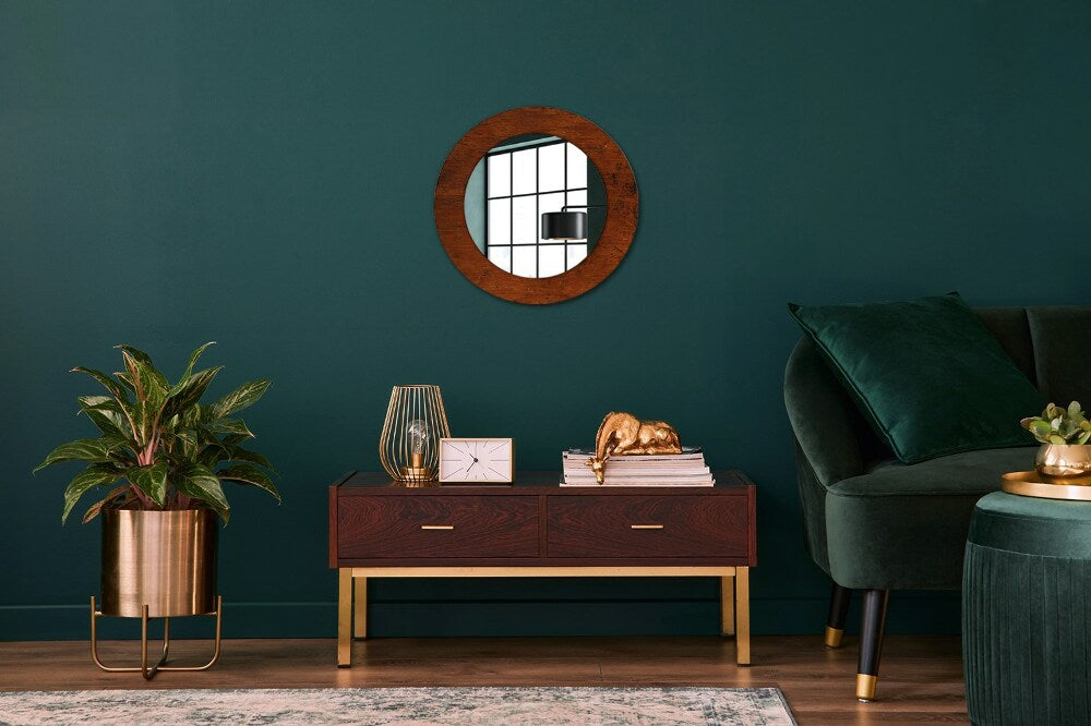 premium rounded solid wood mirror frame for home - The Leaf Crafts