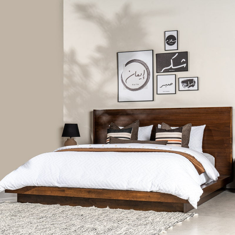premium solid wood platform bed for bedroom- The Leaf Crafts