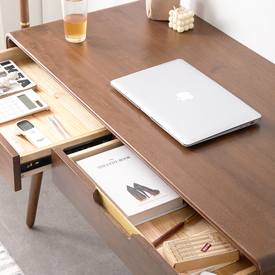 premium solid wood writing table for home office - The Leaf Crafts