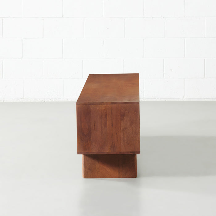 premium wooden TV unit for home- The Leaf Crafts