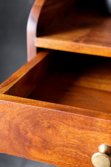 vintage style study desk wood - The Leaf Crafts