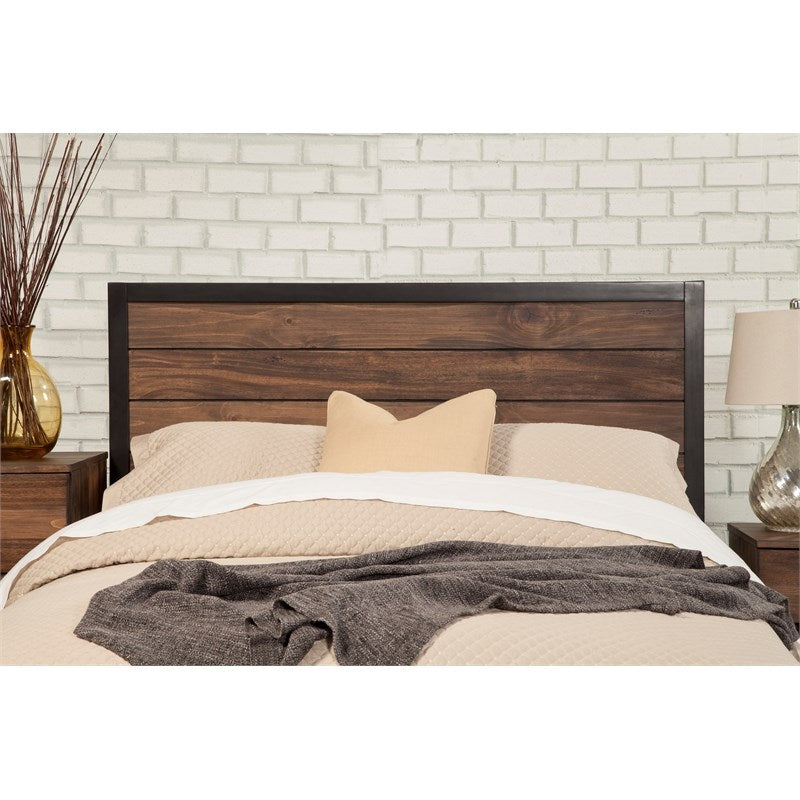Handcrafted solid wood king size bed for bedroom. Modern wooden bed frame, premium hardwood furniture for comfortable sleep.
