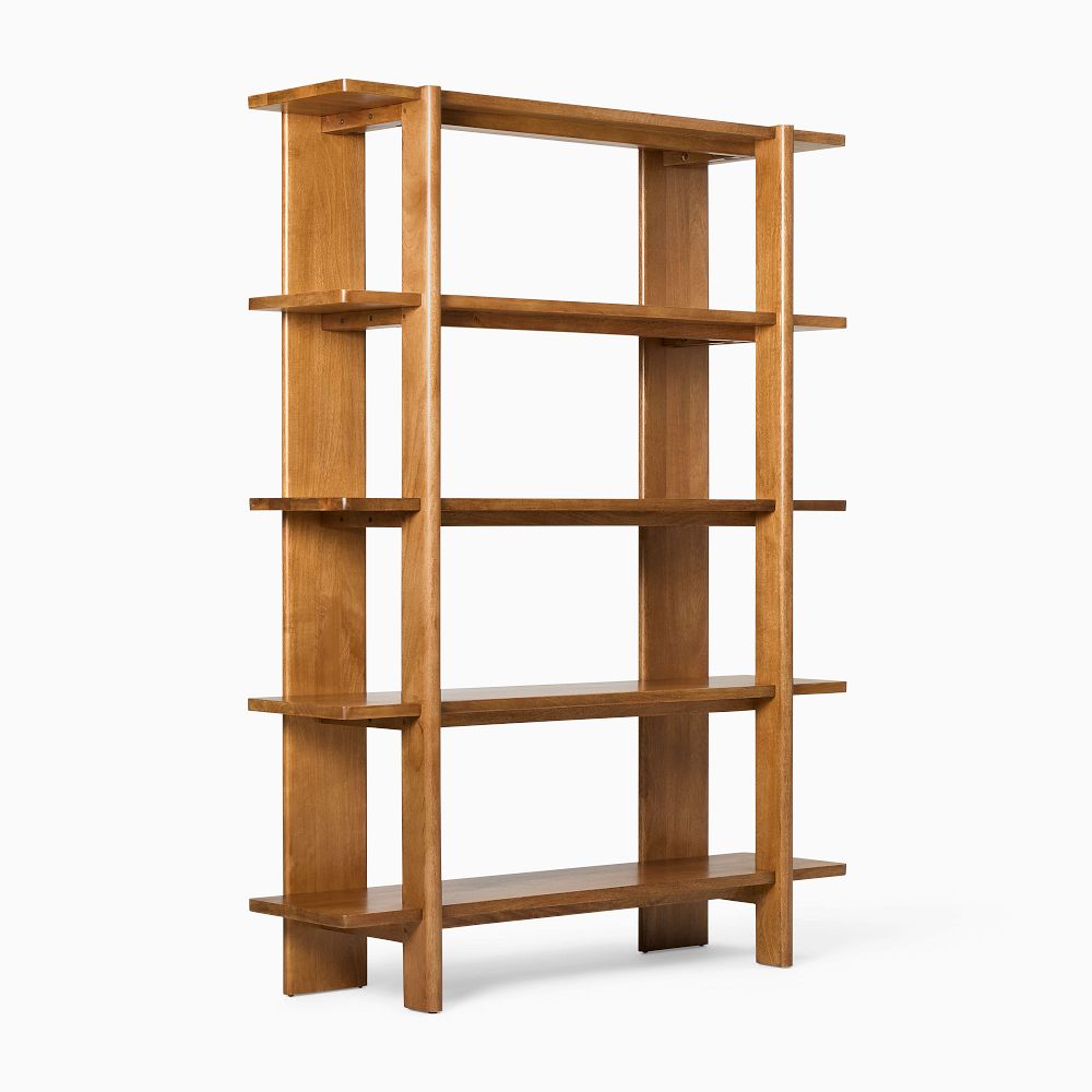 solid wood bookshelf for study- The Leaf Crafts
