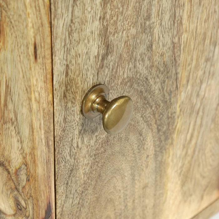 minimalist mango wood bedside table - The Leaf Crafts