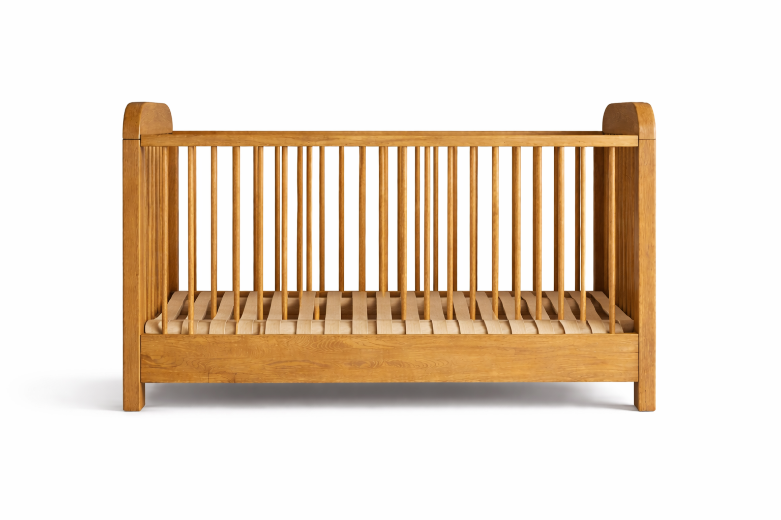 premium Wooden crib on a white background