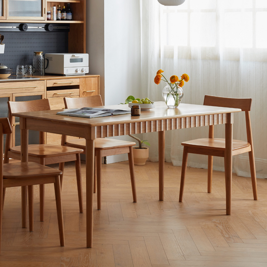 Buy Online Quintus solid wood dining table for modern homes in India  - The Leaf Crafts