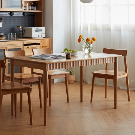Buy Online Quintus solid wood dining table for modern homes in India  - The Leaf Crafts