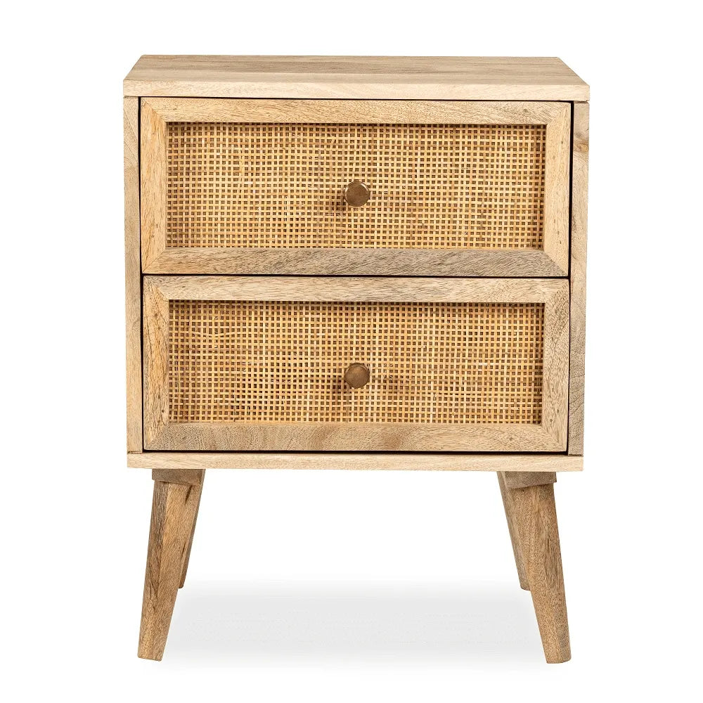 rattan solid wood side table for living room
