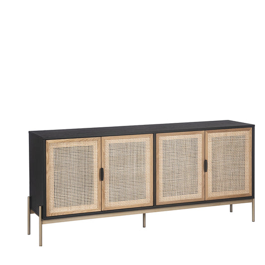 Buy online rattan solid wood sideboard for living and dining room in India - The Leaf Crafts