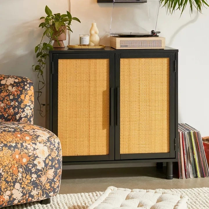 remus solid wood rattan cabinet furniture