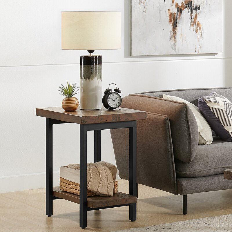 designer minimal wooden side table- The Leaf Crafts