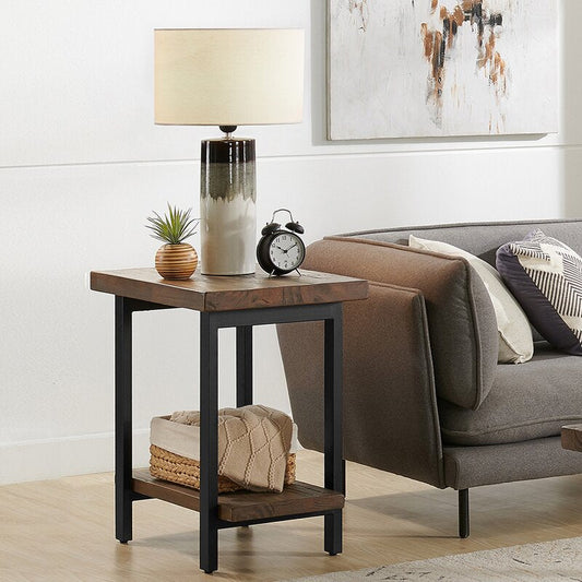 designer minimal wooden side table- The Leaf Crafts