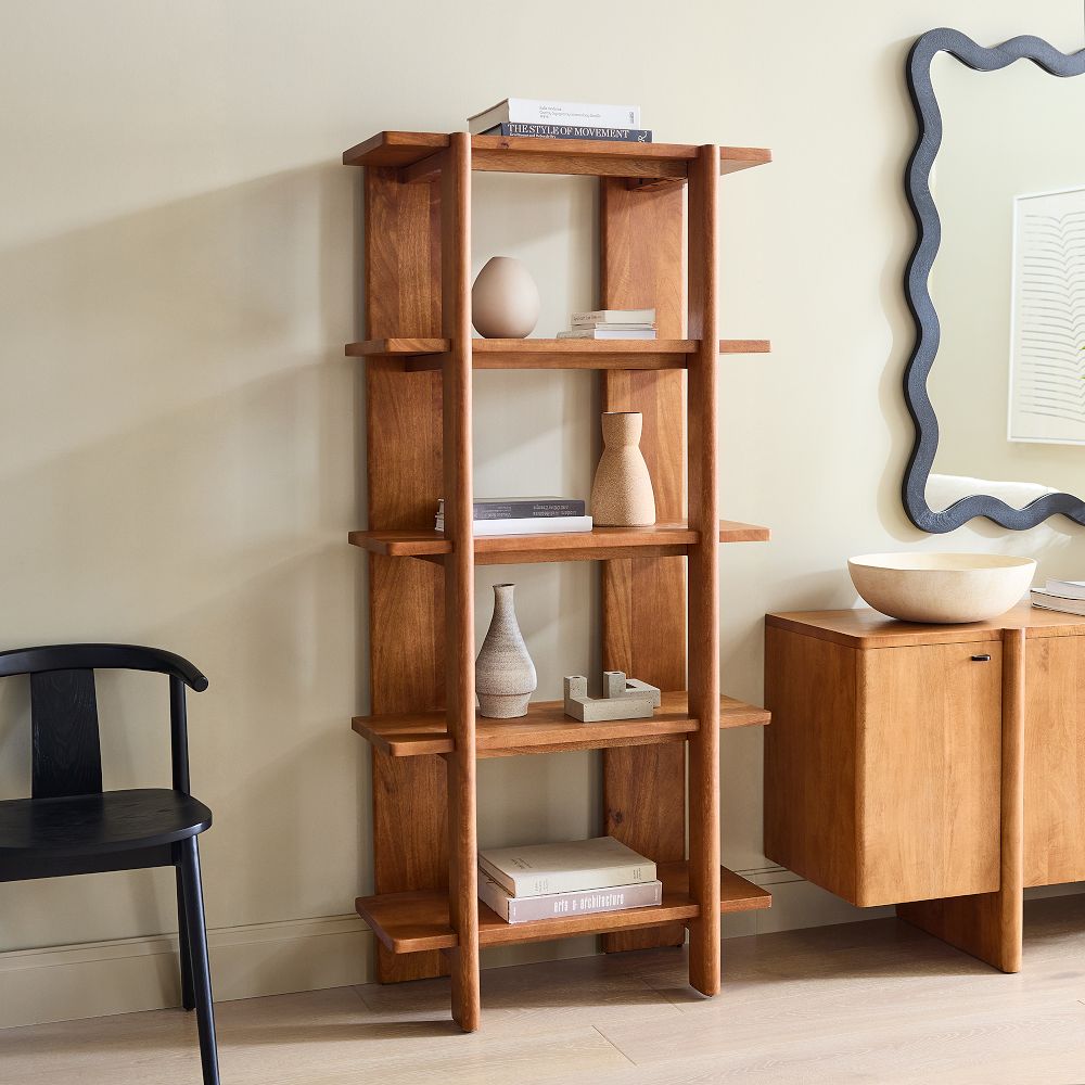 Buy online Bookshelf in India roman-solid-wood-bookshelf - The Leaf Crafts