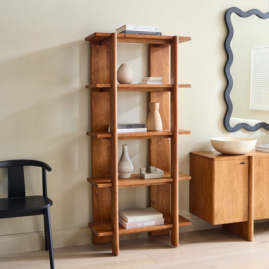 Buy online Bookshelf in India roman-solid-wood-bookshelf - The Leaf Crafts