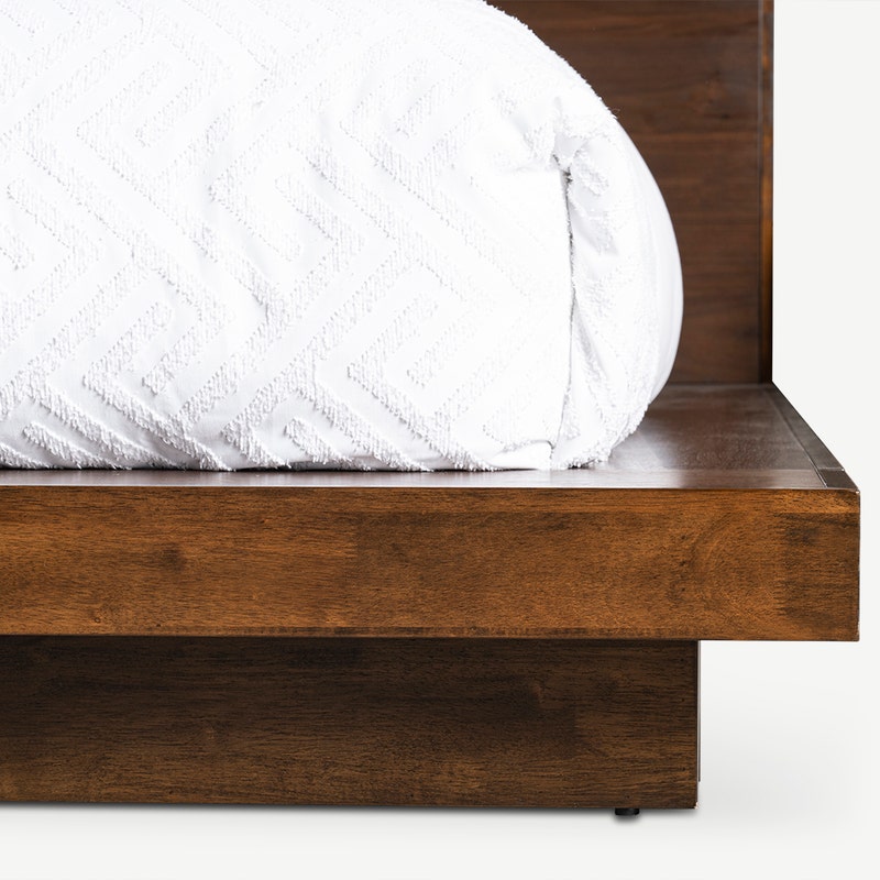 Amelia Solid Wood Low Height Bed - The Leaf Crafts
