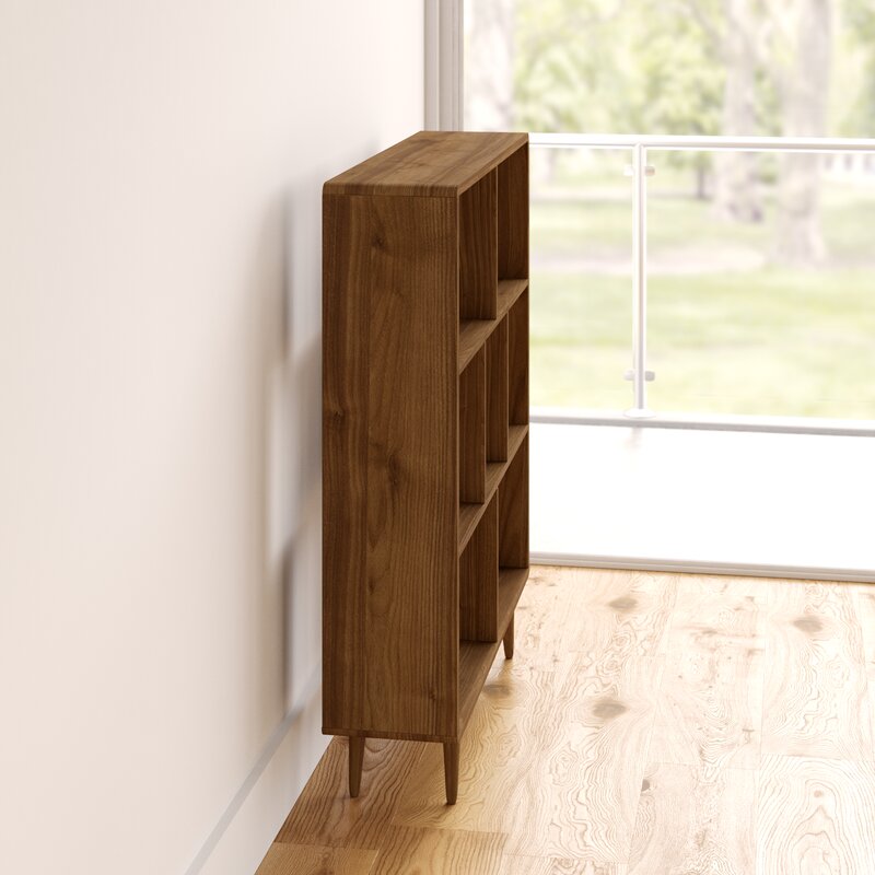 mid century modern bookshelf design - The Leaf Crafts