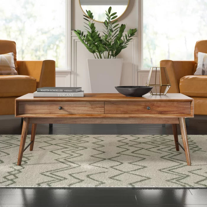 minimalist wooden center table - The Leaf Crafts