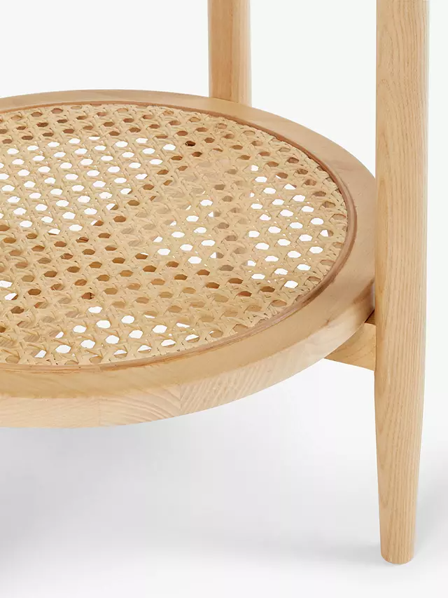 Stylish rattan end table for boho and modern interiors- The Leaf Crafts