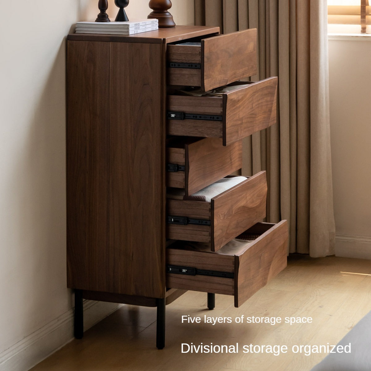 spacious wooden storage cabinet for clothing and essentials