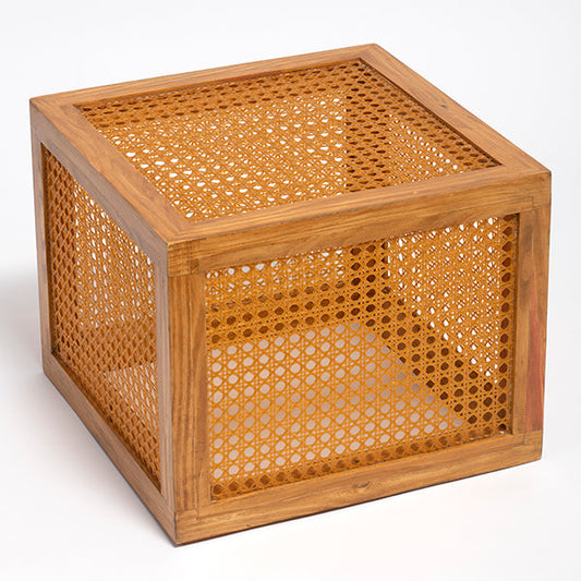 Buy Online square cane storage box with timeless handcrafted design in India  - The Leaf Crafts