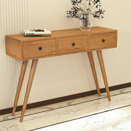 stylish solid wood study table for modern interiors - The Leaf Crafts